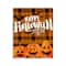 Stupell Industries; Stupell Industries 11" x 14" Halloween Jack-o-Lanterns Plaid Wall Plaque; Category:Halloween Wall Decor; Image:2
